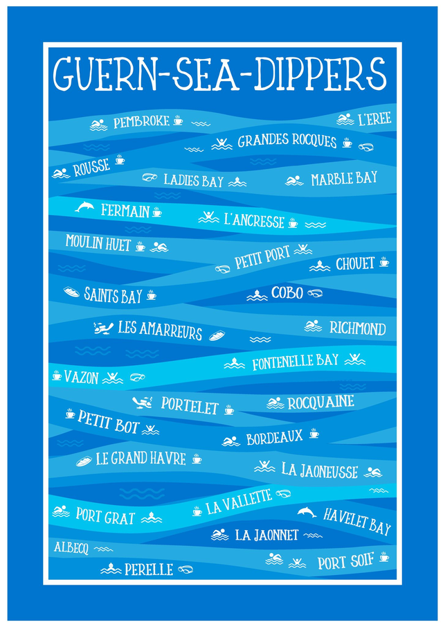 004 - NOTEPAD A6 - GUERNSEY BATHERS