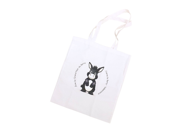 Tote-bag blanc en coton "Grand Noir du Berry"