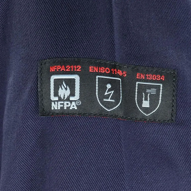 Chaqueta Slack Ignífuga Antiestático NFPA Azul Marino