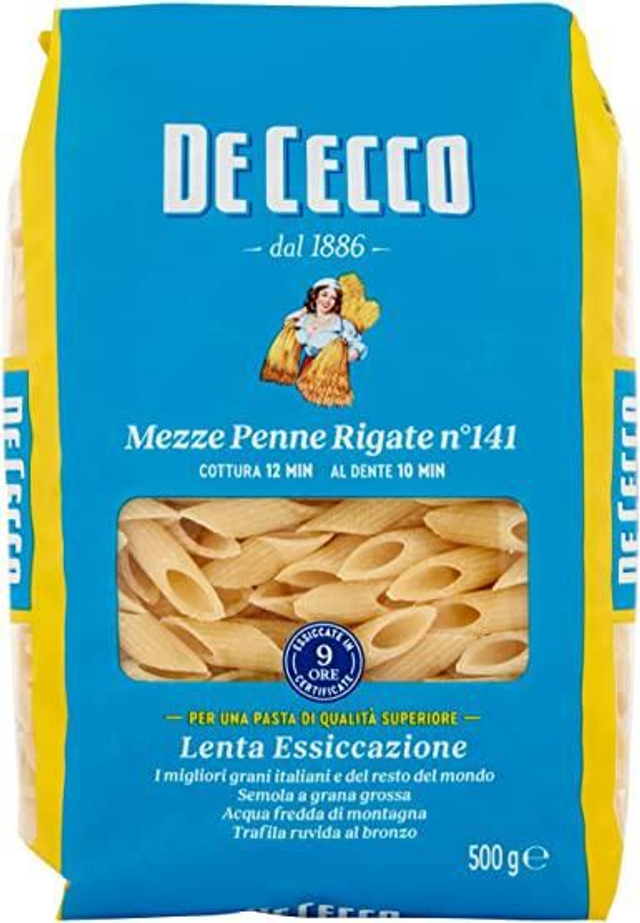 Mezze Penne Rigate N. 141 De Cecco 