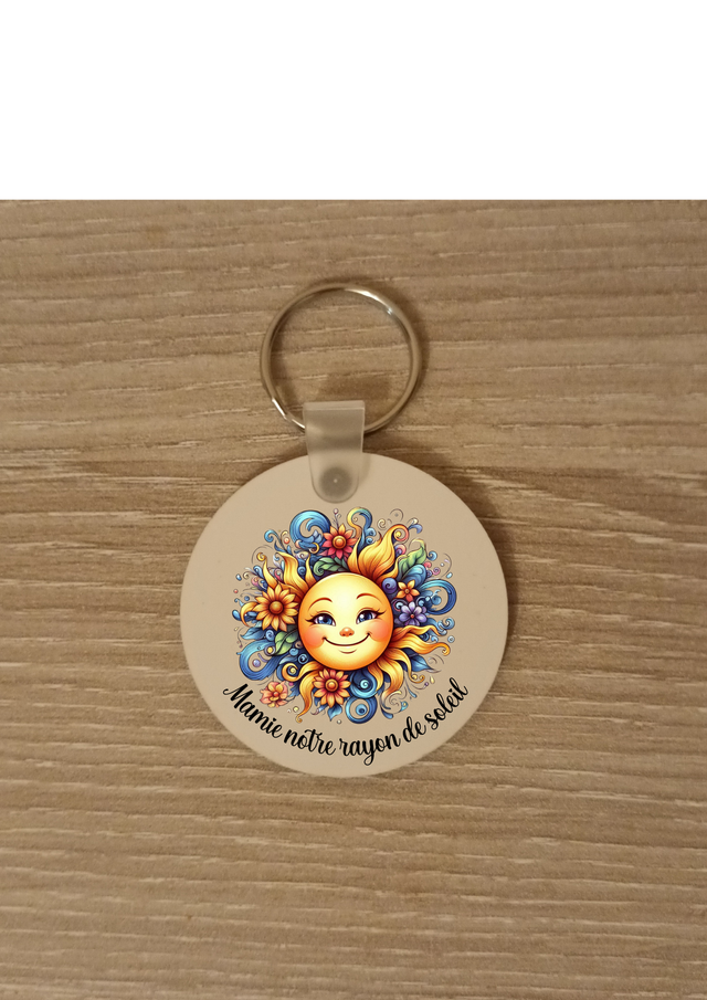 Porte clé mamie notre rayon de soleil