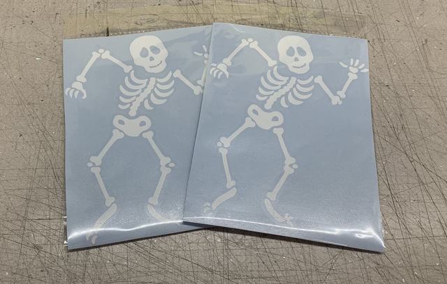 Dancing skeleton sticker