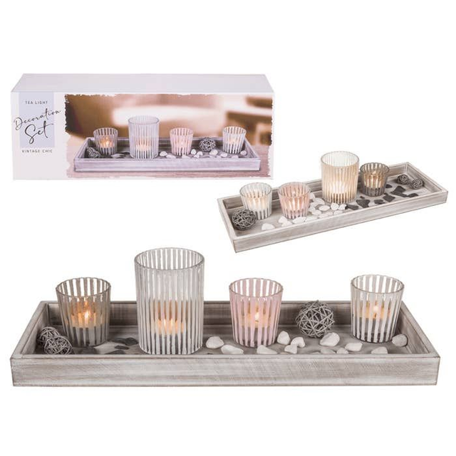 Piatto in legno bianco/naturale