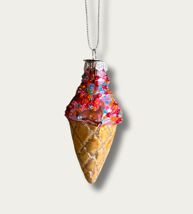 Glass Ice Cream Ornament