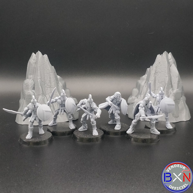 Les guerriers Spartiates : Pack 01 - Jeu de role - RPG - Miniature