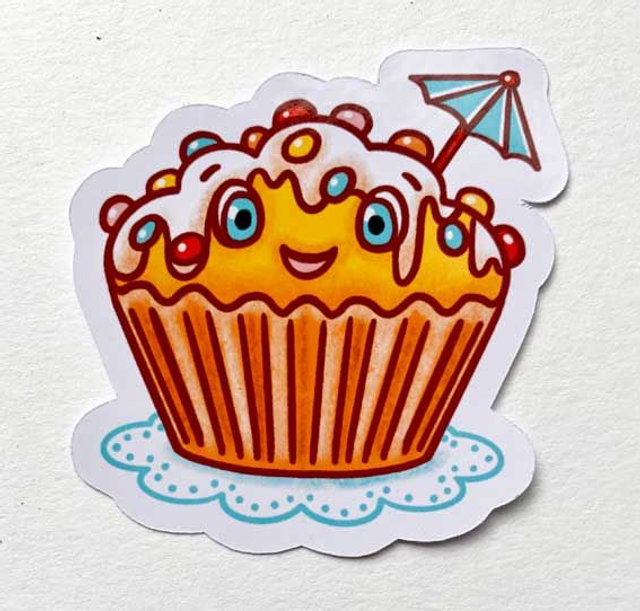 Die-Cut-Sticker "Happy Breakfast Muffin"
