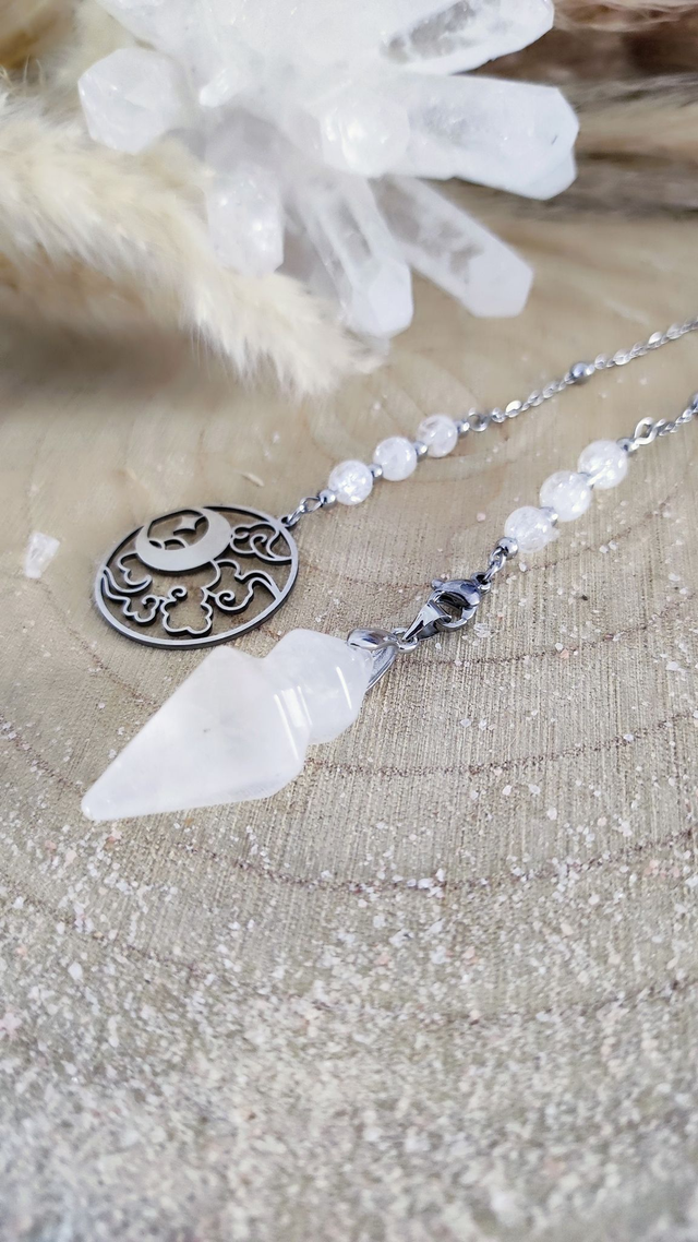 Pendule Divinatoire 2 en 1 Cristal de roche