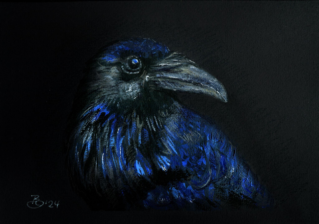 FineArt-Print - Blauer Rabe