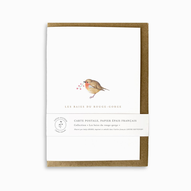 Carte postale - Les baies du rouge-gorge 