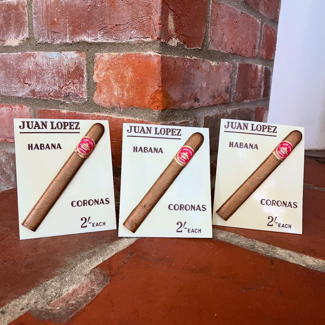 JUAN LOPEZ “HABANA CORONAS” Cigars Tobacconists Advertising Show Cards