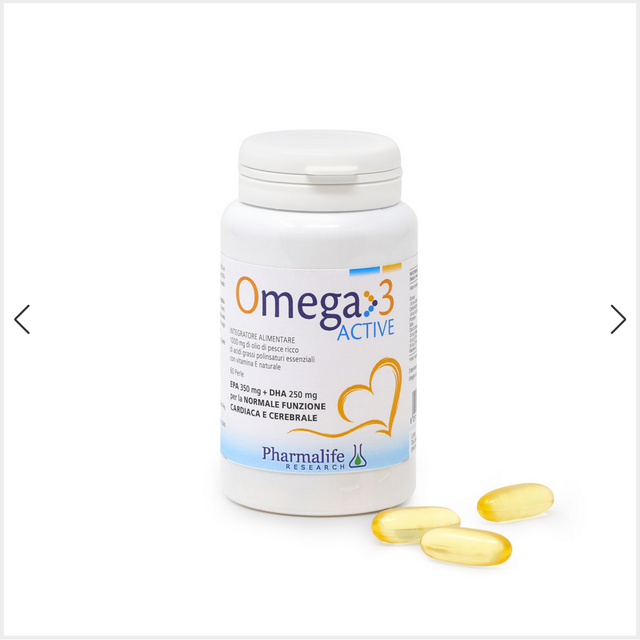 Omega 3 Active Per la normale funzione cardiaca e cerebrale.