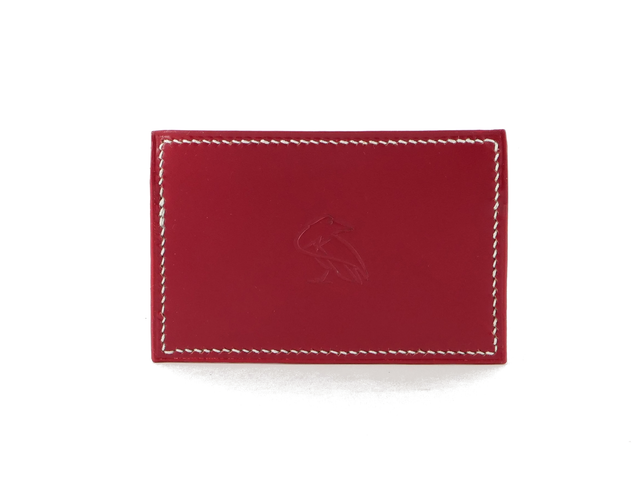 Porte-Carte KESHIKI Rouge motif Mont Fuji fil blanc