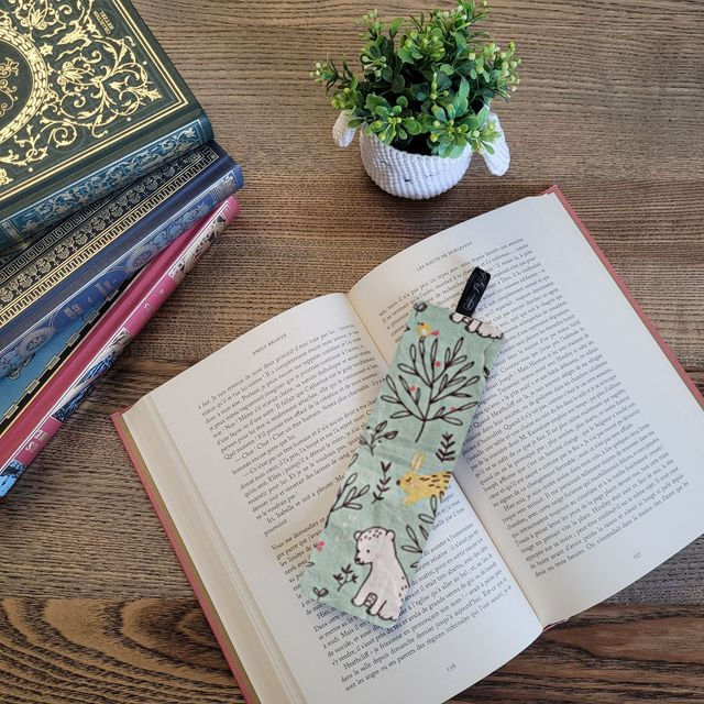 Marque-page 060 : Ours, renard, hérisson, oiseau