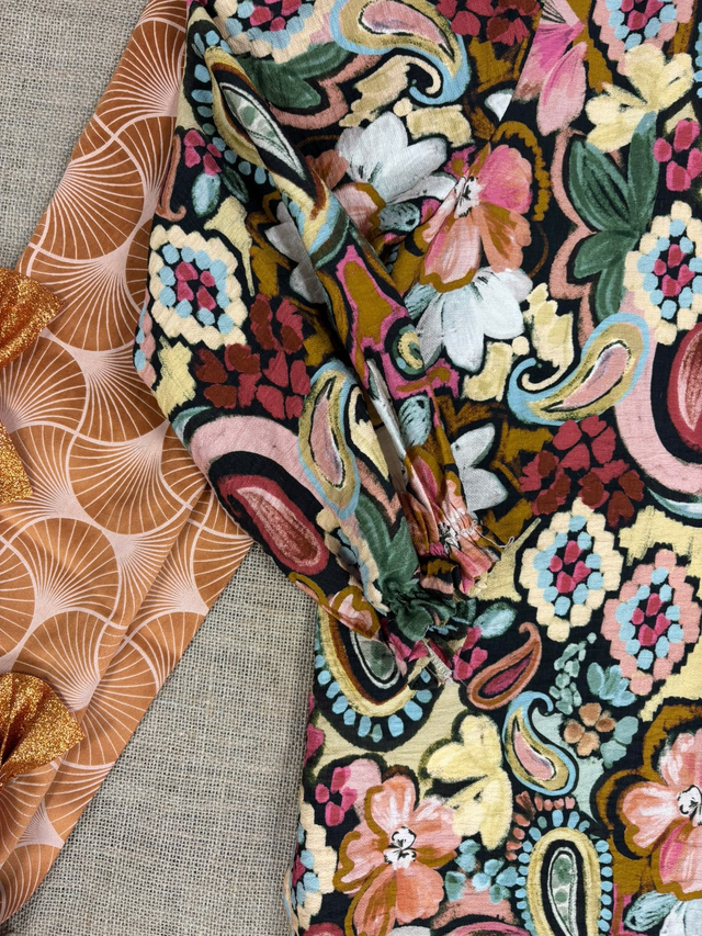 Blouse Imprimée Fleurie Multicolore