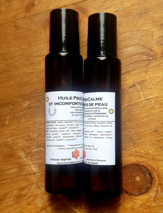 Complexe huiles Psocalme : Psoriasis, eczéma, dermatoses / spray 30 ml