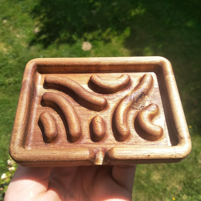 Porte savon original en bois d&#039;acacia