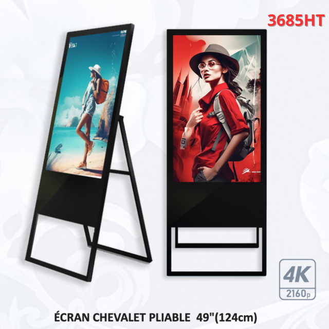Écran chevalet pliable - 4K ULTRA HD - 49"