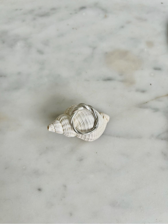 Large Twist Ring Silver