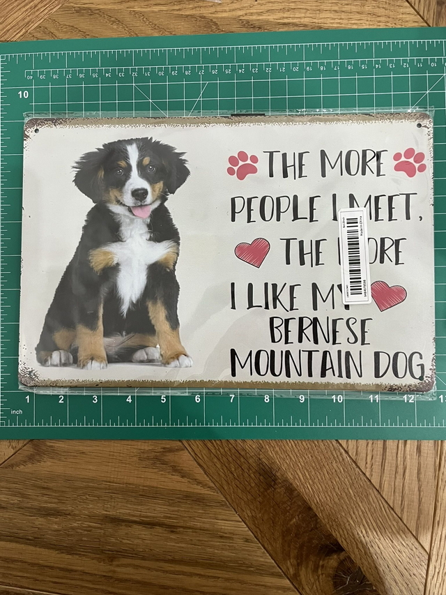 Bernese Mountain Dog Metal Sign