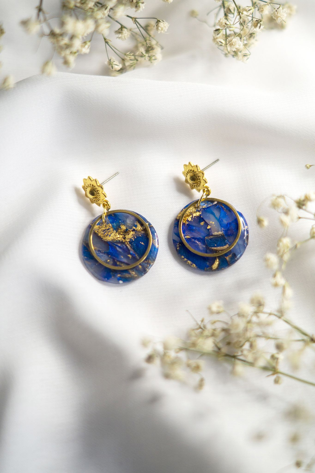 Coloris saphir - Boucles Flore