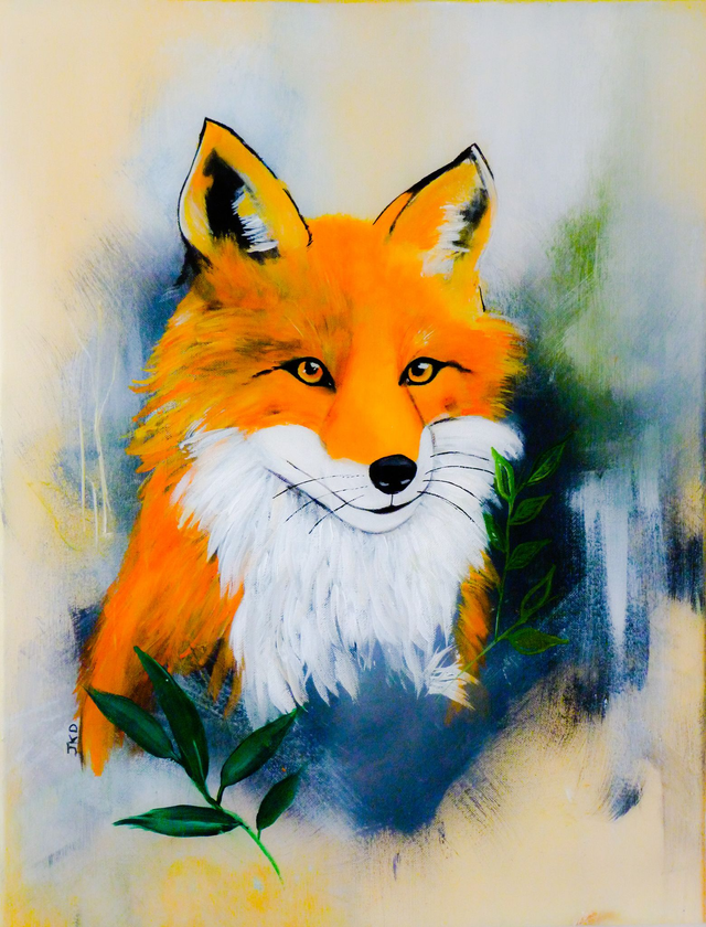 FLAMBOYANT PETIT RUSE  " Oeuvre originale" Art Animalier 