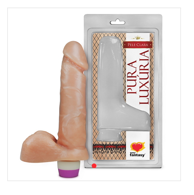Pênis Realístico com Escroto e Vibro - 16cm X 3,5cm Referência: pc026