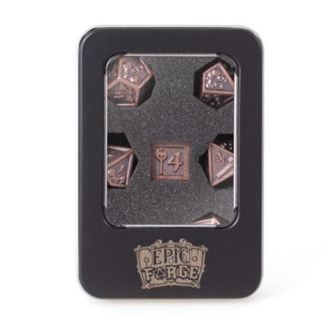 Lot 7 Dés Métal - Hammer Bronze