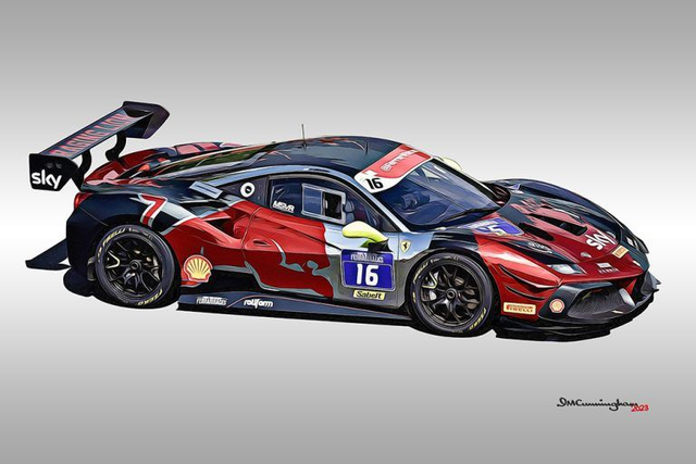 C230900 Ferrari 488 Challenge Evo FCUK23 SIKKENS #16