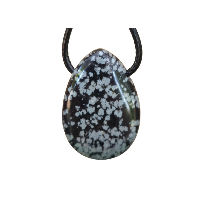 Pendentif Obsidienne flocon de neige 