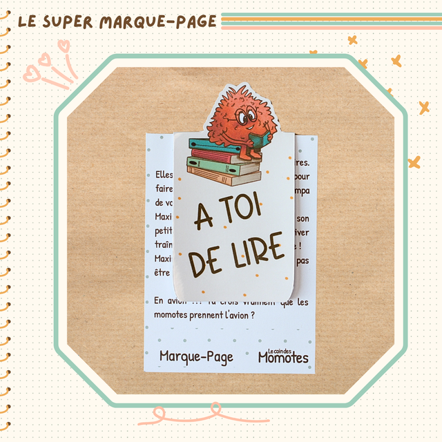 Le super marque-page momote fan de lecture