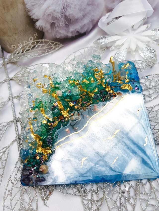 Handmade Ocean theme coaster