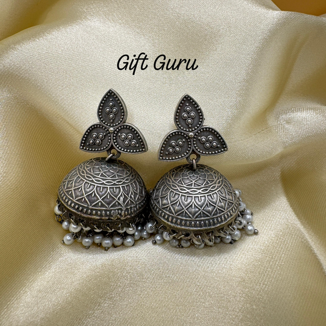 Oxidised Jhumkas 