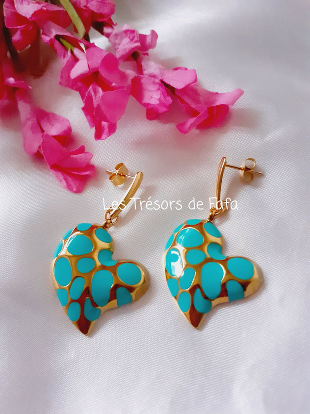 Boucles d'oreilles cœur MYLÈNE