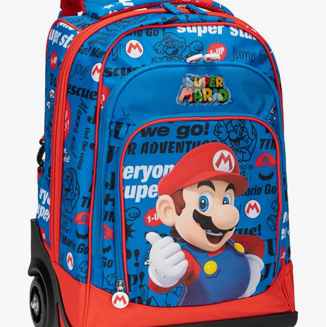 Zaino trolley SuperMario regolabile con maniglia e spalla i a scomparsa