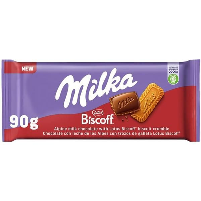 Chocolate Milka Biscoff 90g. Mondelez