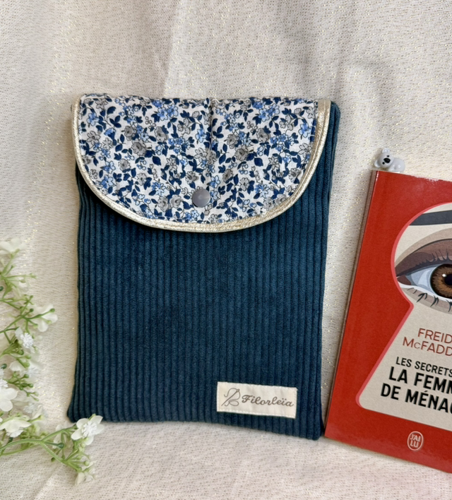 Pochette à livre Marine - Format POCHE