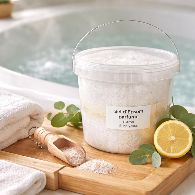 " Citron &amp; Eucalyptus" - Sel de bain d'Epsom 1kg