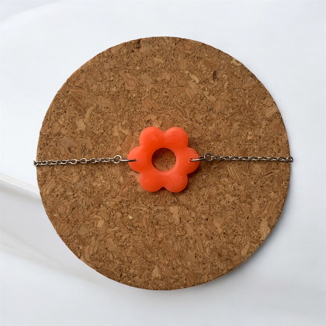 Bracelet Barbara mini Néon orange 