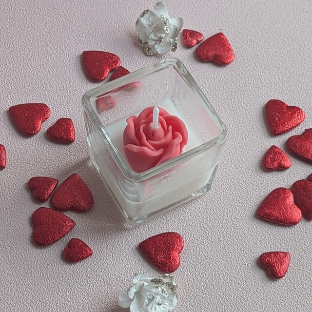 🕯️ Mini bougie rouge 40g – Linge Frais