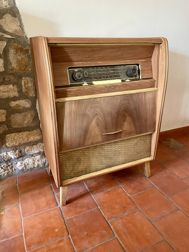 Meuble radio lecteur vinyles