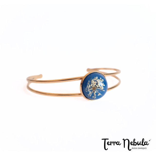 Bracelet fleuri Promesse (bleu) | BR18 | Ombelles