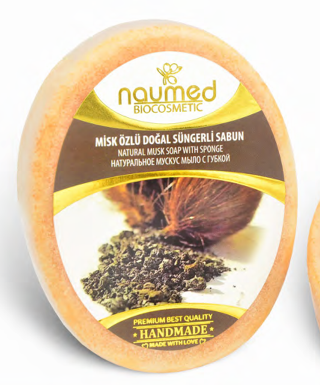 NAUMED Mydło w Gąbce o Zapachu PIŻMOWYM 135g