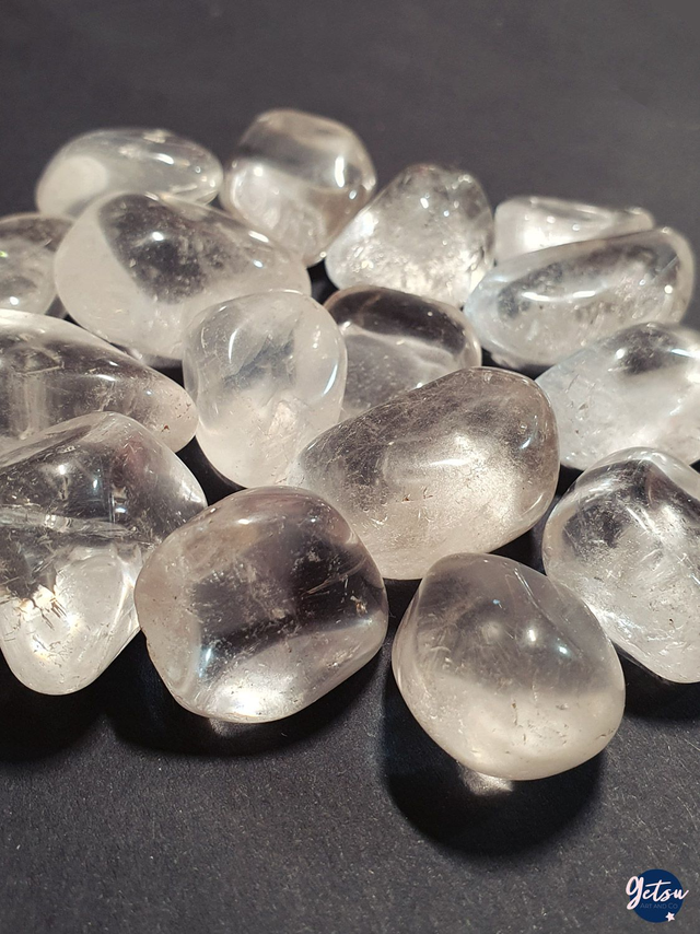 Pierre roulée de cristal de roche