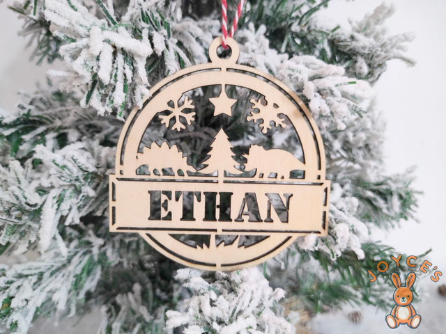 Boule de noël dinosaure - 9 cm - Modèle Ethan