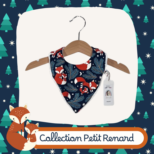 Bavoir bandana - Collection Petit Renard