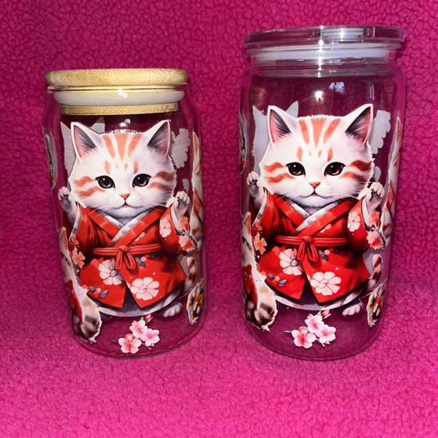 Verre Chat Japonais