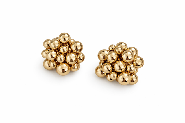 Pendientes acero burbujas 