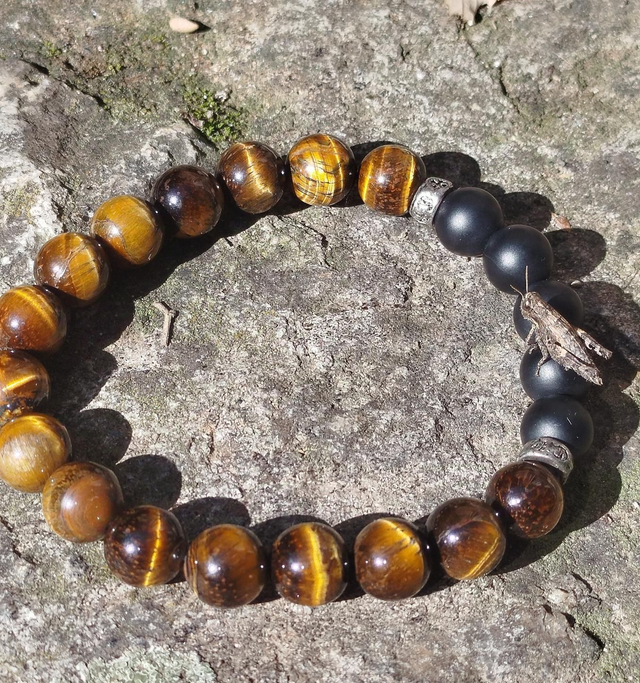 Bracelet Homme Oeil de Tigre/Onyx