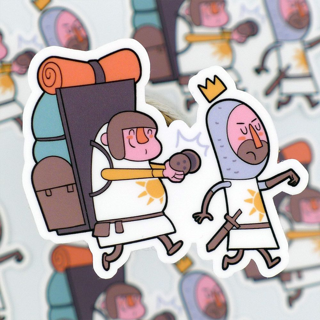 Single Sticker - Holy Grail - Arthur - ca. 5x5 cm  