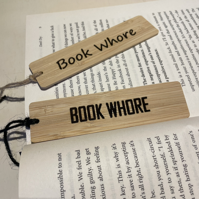 Book Whore Bamboo Bookmarks